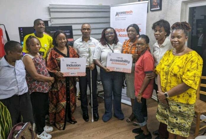 A group picture taken after the training of the media practitioners by Accesstech Innovation And Research Centre in Lagos, Nigeria