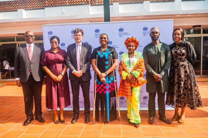 PHOTO-2025-11-27-14-10-42 L-R: Permanent Secretary for the Lagos State Ministry of Youth and Social Development, Pharm. Toyin Oke-Osanyintolu; British Deputy High Commissioner, Mr Jonny Baxter; General Manager, Lagos State Office for Disability Affairs (LASODA), Adenike Oyetunde-Lawal and Hon. Commissioner for Youth and Social Development, Mr. Mobolaji Ogunende… at the 16 Days of Activism 2025 and International Day of Persons Living with Disabilities, today in Lagos.