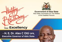 Anyaele Hails Otti at 61, Applauds Governor’s Commitment to Disability Inclusion in Abia