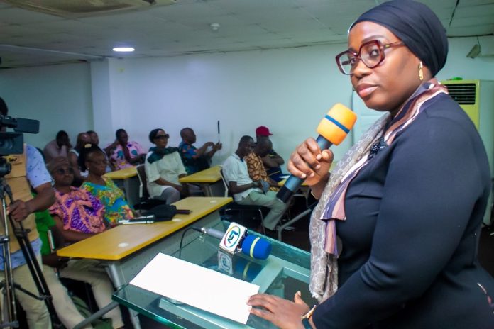 Chief Executive Officer of LSACA, Dr. Folakemi Animashaun addressing the participants
